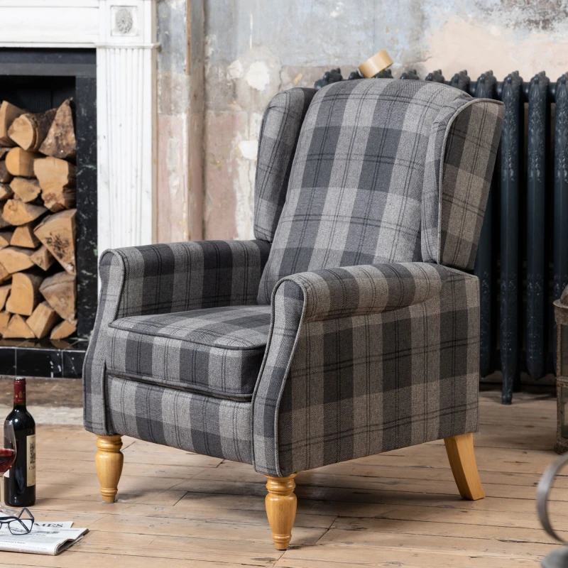 Image of Artemis Home Stanfield Recliner Armchair in Grey Grey Unisex