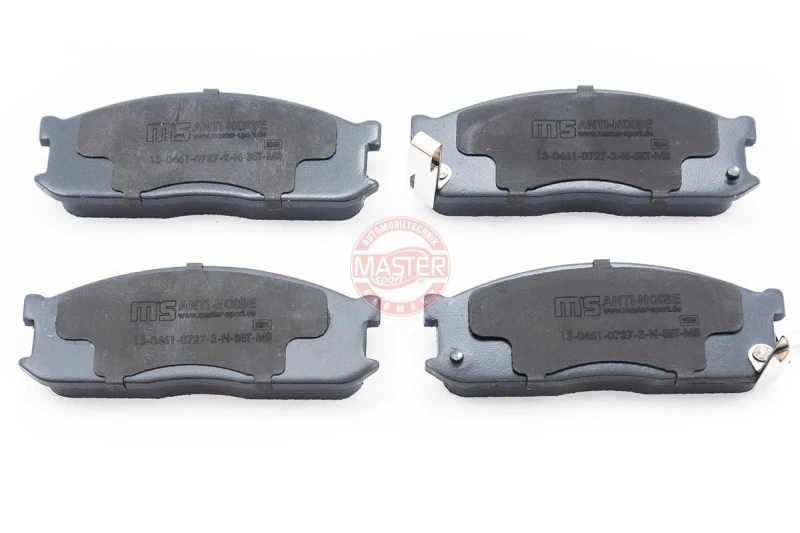 Image of MASTER-SPORT 13046107272N-SET-MS Brake pad set Premium Front Axle, with acoustic wear warning, with anti-squeak plate Brake Pad Set,disc brake (402)