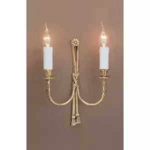 Image of Impex Richmond Polished Brass Candle Wall Lamp