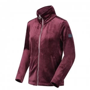 Image of Regatta Hermilla Velour Full Zip Fleece - Dk Burgundy