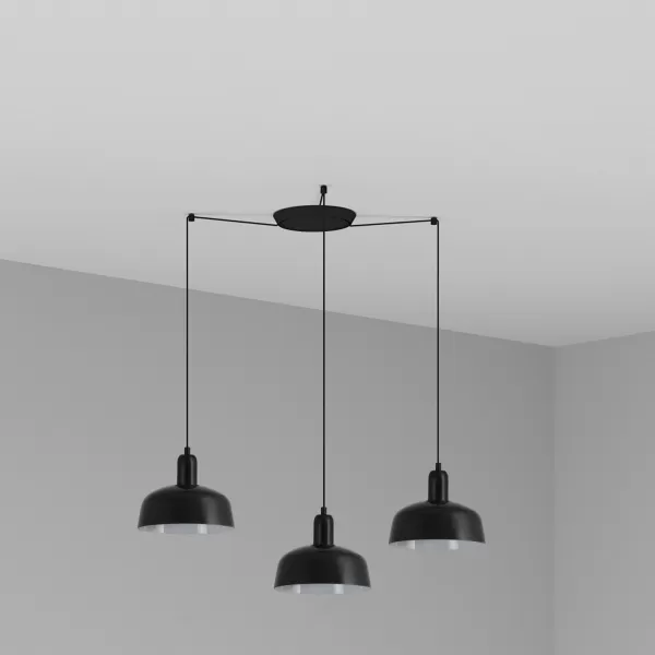 Tatawin Small 3 Light Black Cluster Drop Pendant Lamp