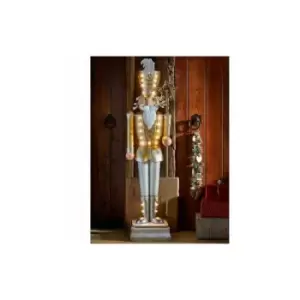 Image of Christmas Large Nutcracker Decoration Xmas Pre-Lit LED Festive Ornament Xmas