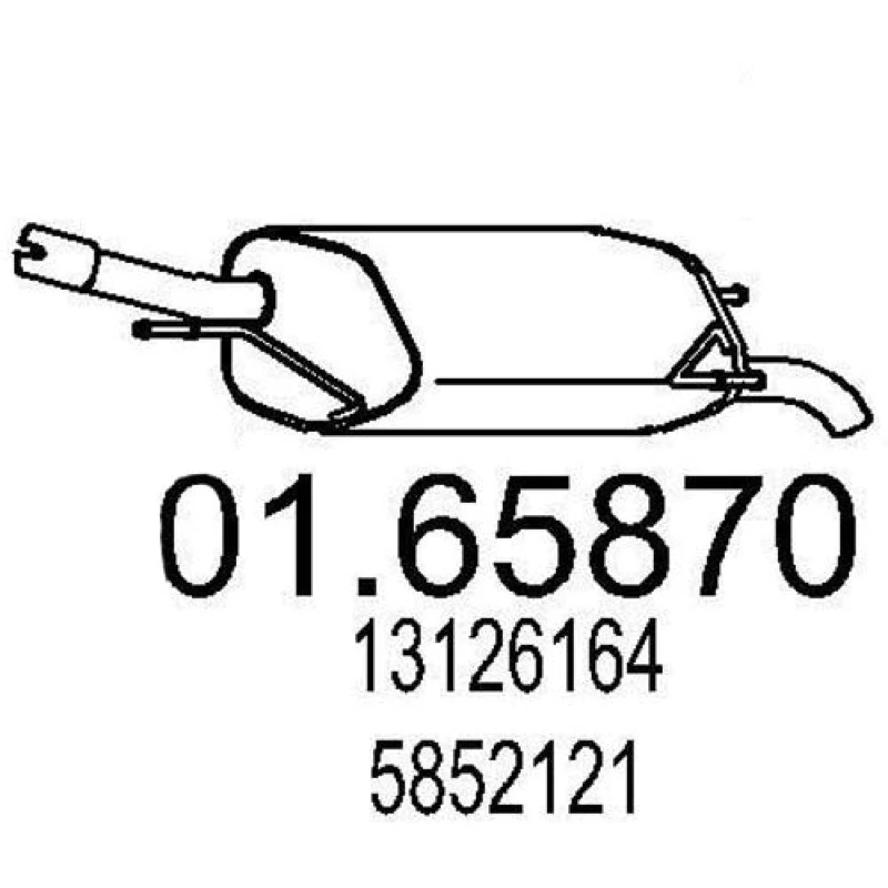 Image of MTS 01.65870 Rear silencer End Silencer (3437)