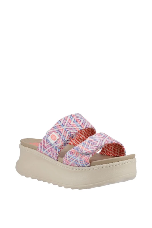 Image of HEYDUDE Womens Delray Slide Surf Baja Sandal Size: 8 Multicolor Female 8