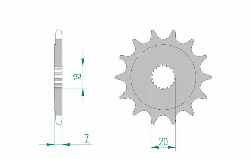 Image of AFAM Steel Standard Front Sprocket 22202 - 520