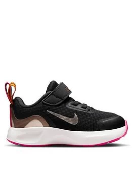 Image of Nike Wearallday SE Trainers - Black/White, Size 5.5