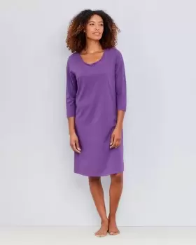 Image of Cotton Traders Womens 2 Pack Scoop Neck Nightdresses in Pink