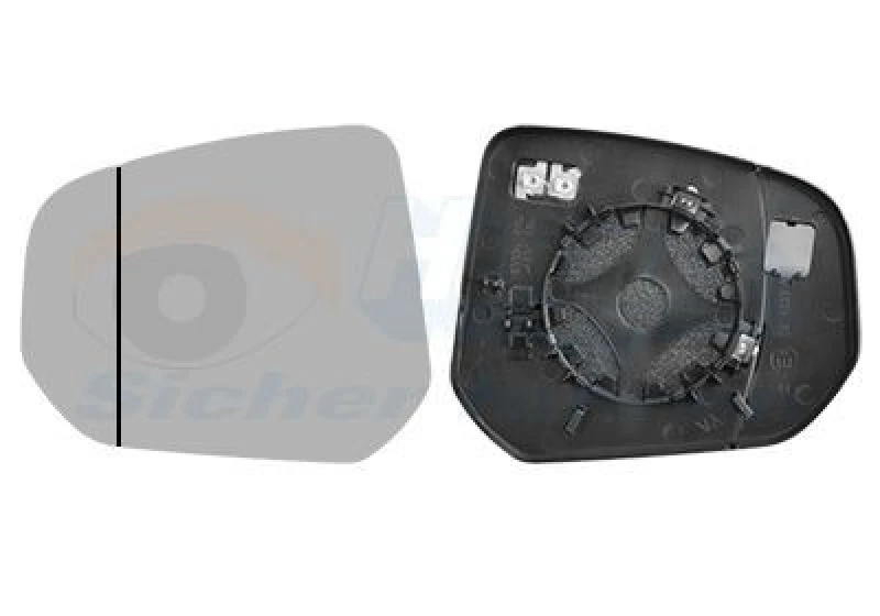 Image of VAN WEZEL Wing mirror glass VAN WEZEL 1930837
