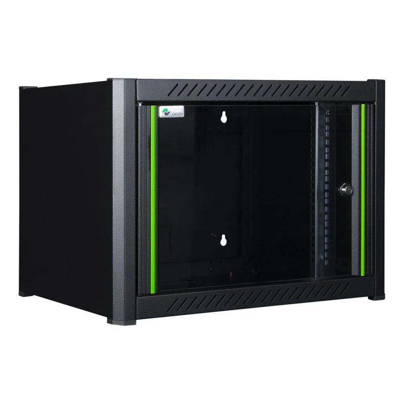Image of Lanview RWM06U56BL rack cabinet 6U Wall mounted rack Black