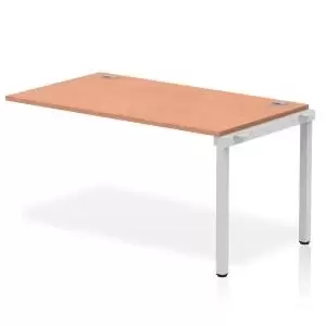 Image of Impulse Bench Single Row Ext Kit 1400 Silver Frame Office Bench Desk