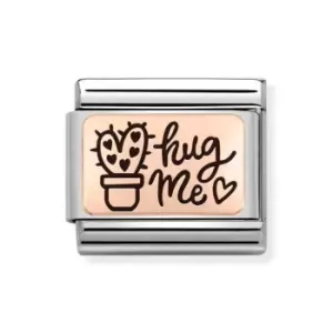 image of Nomination Classic Rose Gold Hug Me Cactus Charm