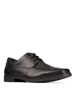 Image of Clarks Youth Scala Step Lace Up School Shoe - Black Leather, Size 4 Older