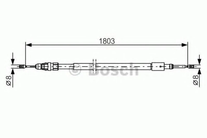 Image of Bosch 1 987 482 317 Brake Cable 1803mm Cable,parking brake (124)