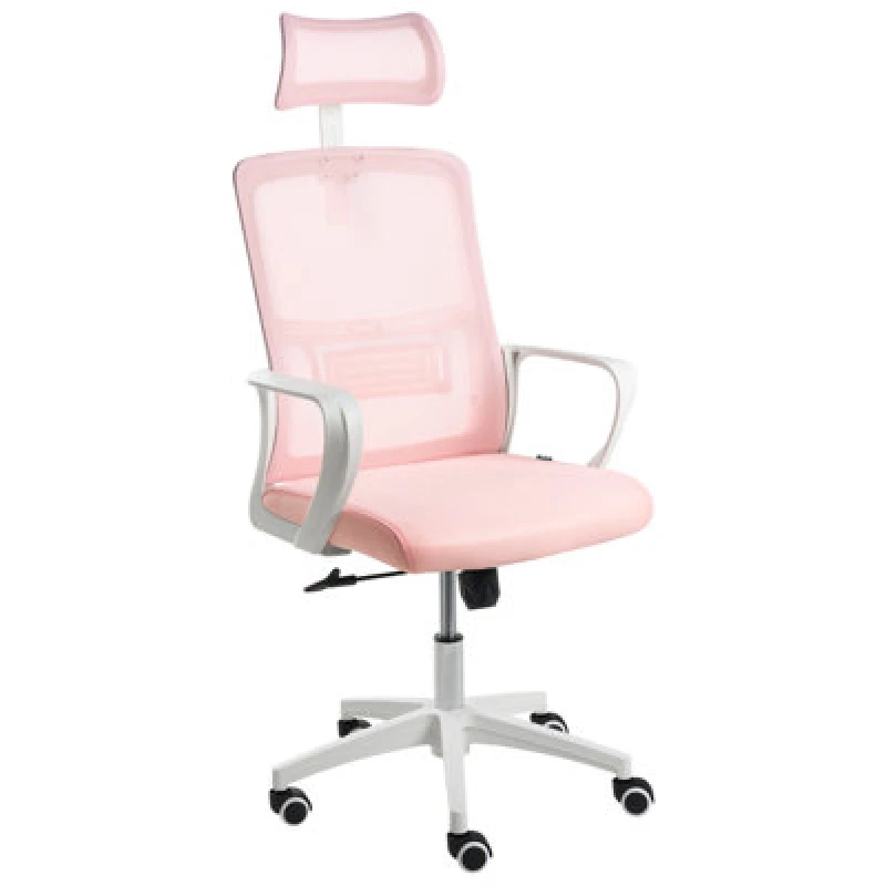 Image of Beliani Office Chair Monarch Pastel Pink
