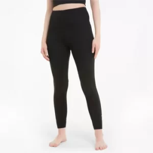 PUMA Studio Ribbed High Waist 7/8 Womens Training Leggings, Black, size Large, Clothing