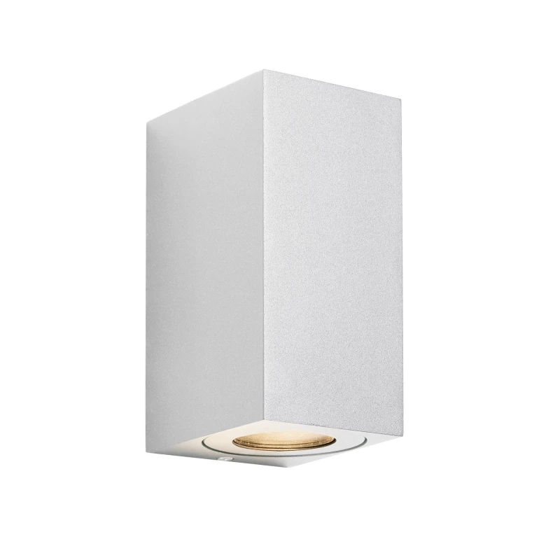 Image of Nordlux Canto Outdoor Wall Light White Aluminium Solar GU10 Sensor Coastal/Marine Safe - Mains Powered, IP44 White Unisex