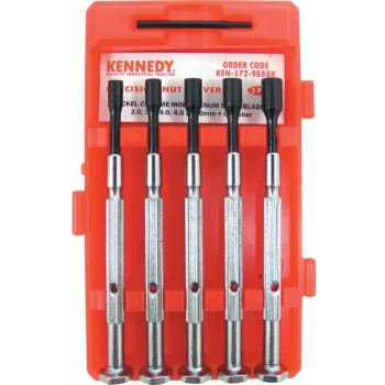 Image of 5-Pce 3.0-5.0MM Precision Nut Driver Set - Kennedy