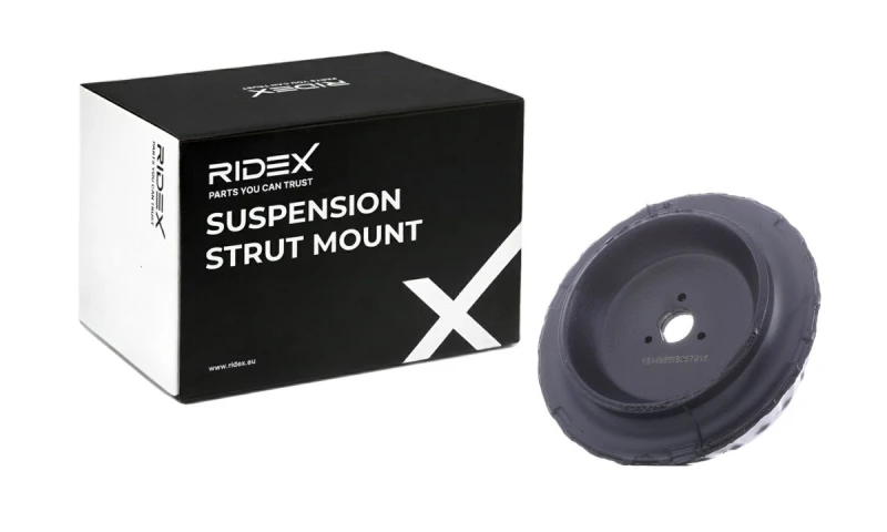 Image of RIDEX 1180S0048 Top strut mount Upper Front Axle, without rolling bearing Suspension Strut Support Bearing (1180)