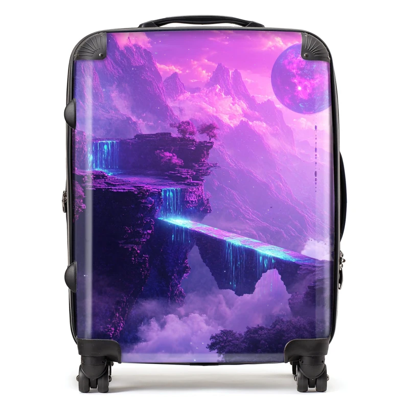 Image of Designer Luggage Elena Sable: 00039 Suitcase in Purple Size: Large Purple Unisex Large