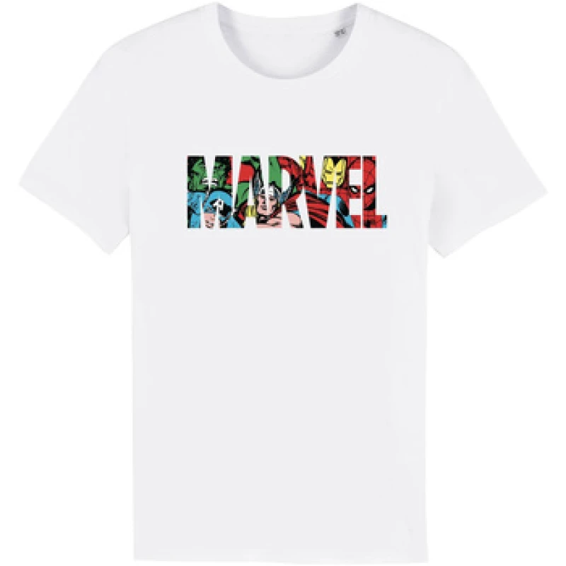Image of Marvel Marvel Men Character T-Shirt in Off White Size: Small Off White S Male 5059958515789