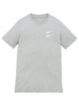 Image of Nike Boys Nsw Swoosh Short Sleeve T-Shirt - Dark Grey
