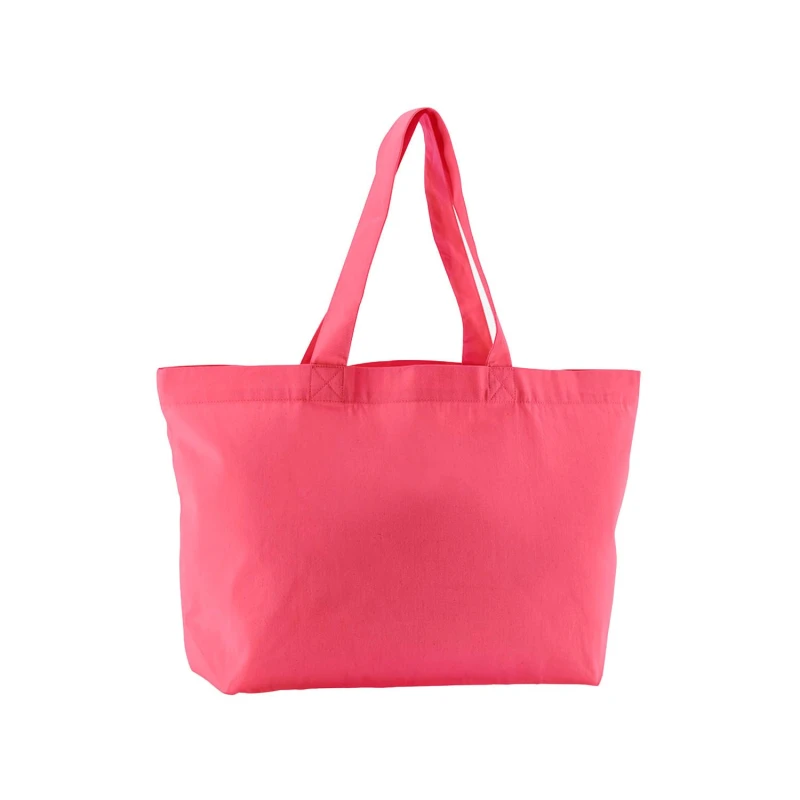 Image of Westford Mill Womens Twill Shopper Bag in Raspberry Raspberry Female One Size