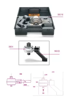 image of Beta Tools 560/4 1300Nm Torque Multiplier Ratio 5:1 005600004