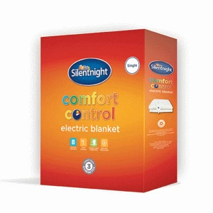 image of Silentnight Comfort Control Electric Blanket Single - Cream