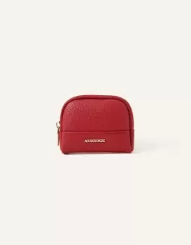 image of Accessorize Womens Soft Crescent Coin Purse Red