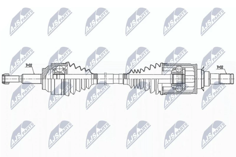 Image of NTY NPW-CH-128 Drive shaft Rear Axle Right Drive Shaft (13)