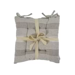 Image of Simply Green Recycled Cotton Stripe Seat Pad Taupe