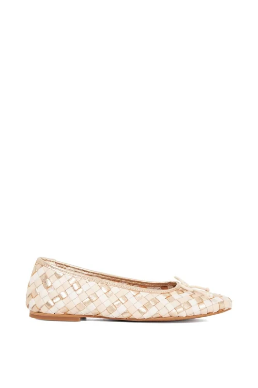 Image of Dune London Womens 'Heat' Leather Ballet Pumps Size: 4 Multicolor Female 4