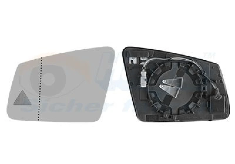 Image of VAN WEZEL Wing mirror glass VAN WEZEL 3044835
