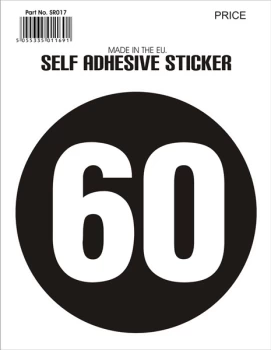 image of Outdoor Grade Vinyl Sticker - Black - 60mph- CASTLE PROMOTIONS- V31