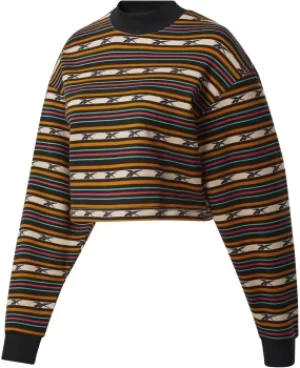 Image of Reebok CL Camp Stripe Crew Sweatshirt multicolour