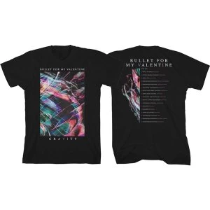 Image of Bullet For My Valentine - Gravity Euro Tour 2018 Mens Small T-Shirt - Black