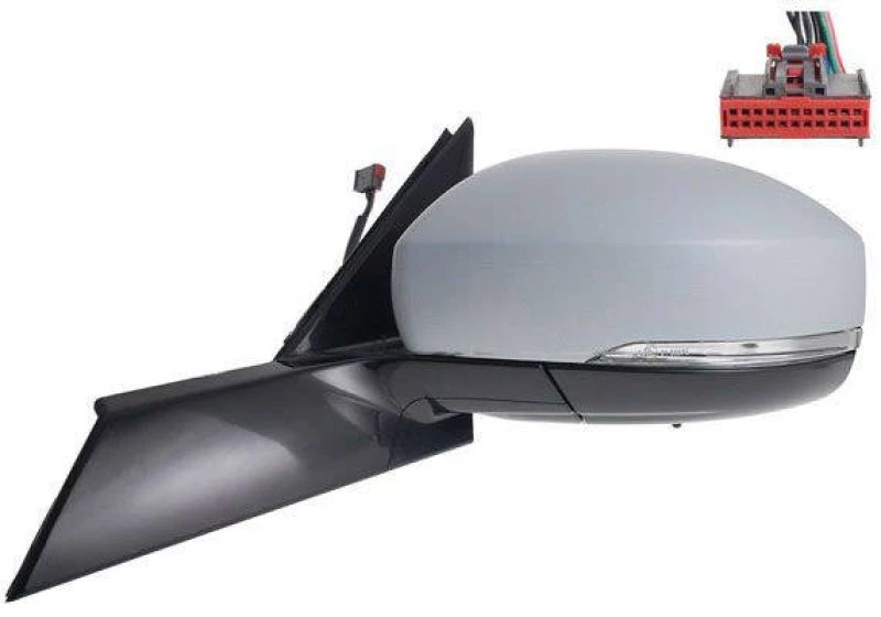 Image of ALKAR 9039081 Wing mirror Left, Electric, Convex, primed Outside Mirror (50)