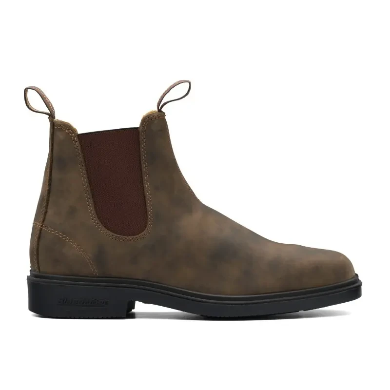 Image of Blundstone 1306 Leather Unisex Ankle Boots - Rustic Brown - Size:UK 10