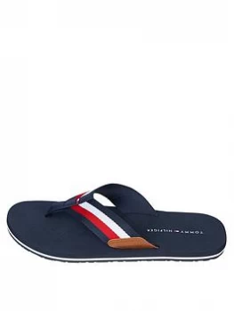 Image of Tommy Hilfiger Corporate Hilfiger Beach Sandals - Desert Sky Navy , Desert Sky Navy, Size 10, Men