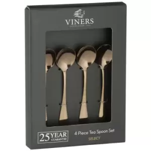 image of Viners Select Copper 4 PCE Tea Spoon Set Giftbox