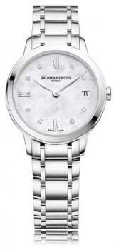 image of Baume & Mercier Classima Diamond Stainless Steel Bracelet Watch