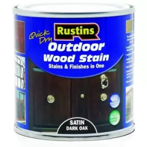 Image of Rustins Outdoor Wood Stain 500ml Satin Dark Oak