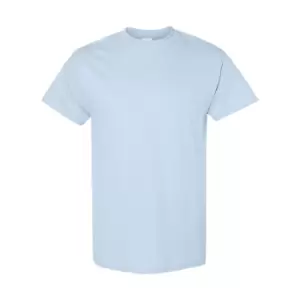 image of Gildan Mens Heavy Cotton Short Sleeve T-Shirt (Pack Of 5) (S) (Light Blue)