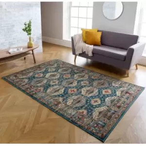 Image of Oriental Weavers Valeria 8024F Rug - 120x170cm, Floral - Blue