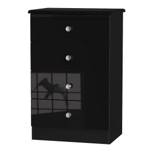 Image of Robert Dyas Tedesca Ready Assembled 4-Drawer Deep Chest of Drawers