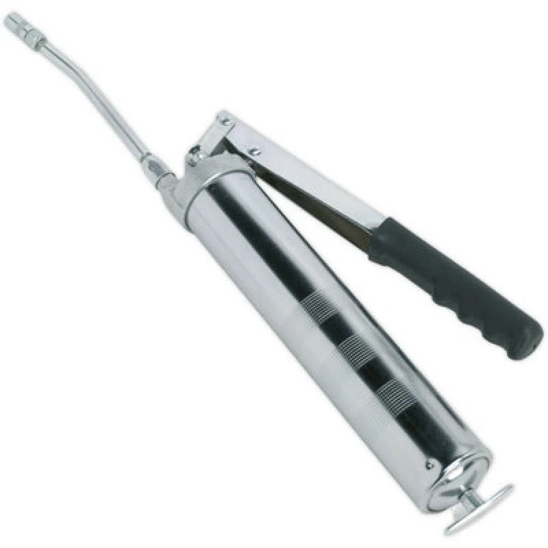 Image of Loops Side Lever Grease Gun - 3-Way Fill - Rigid Delivery Tube - Contoured Pump Handle Multi