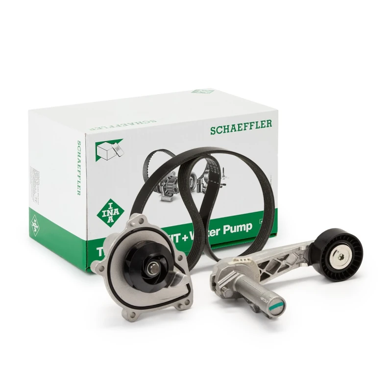 Image of Water Pump + V-Ribbed Belt Kit INA 529 0504 30