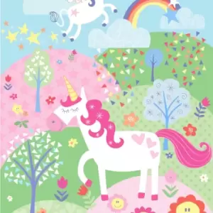 Image of Unicorn Kids Wall Art Pink