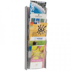 image of Alba Wall Display Unit 5 Pocket A5 Metallic W200xH560mm DDPROmmM