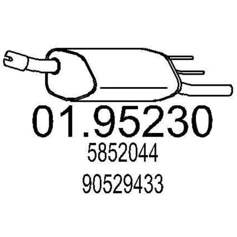 Image of MTS 01.95230 Rear silencer End Silencer (3437)